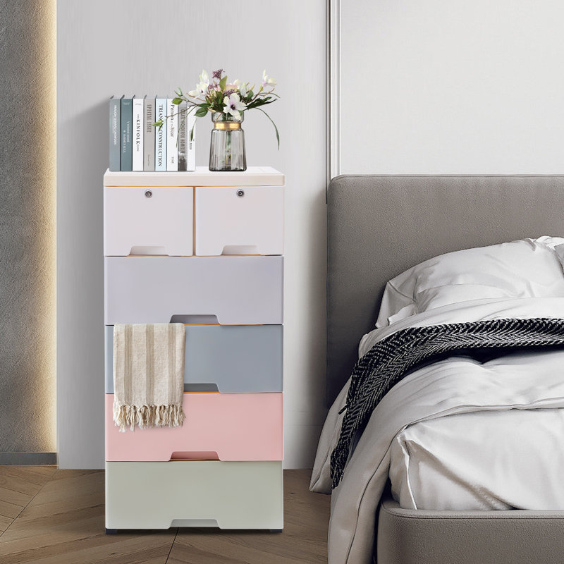 Rebrilliant Julane 6 Drawer Plastic Storage Cabinet W Lock